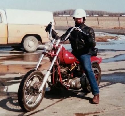 Claude on a motorcycle